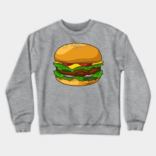 Hamburger cartoon illustration Crewneck Sweatshirt